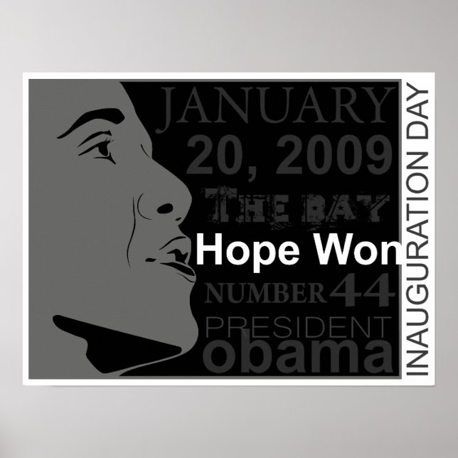 President obama - invigningsdag poster (Framsidan)