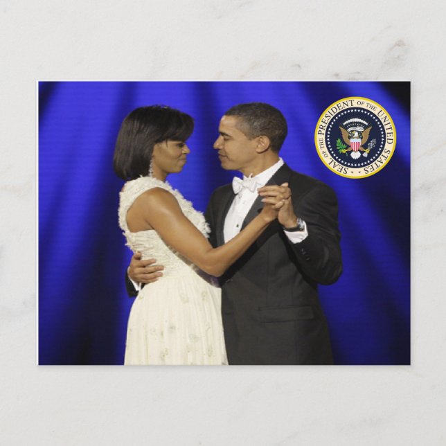 President Obama Inviguration Boll minnesstund Vykort (Framsida)