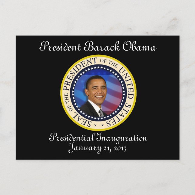 PRESIDENT OBAMA Inviguration minnesstund Vykort (Framsida)