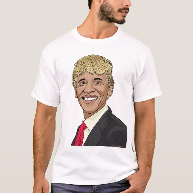 President Obama med trumf hår Tee (Framsida)