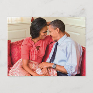 President Obama Michelle Obama i Kärlek Sweet Kärl Vykort