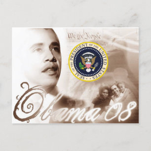 President Obama Minneshögtidlighållningsgåvor Vykort