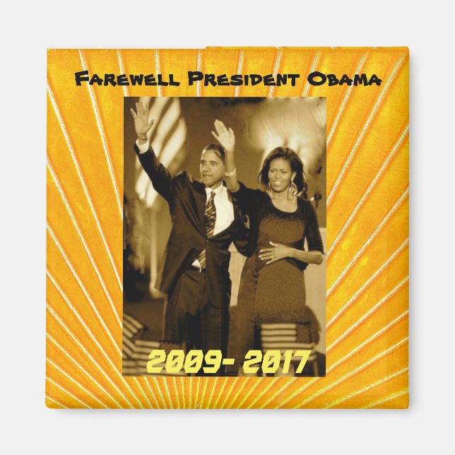 President Obama och First Dam Michelle Obama Magnet (Framsidan)