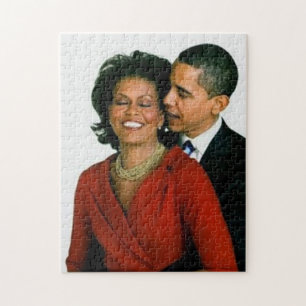 PRESIDENT OBAMA OCH FÖRSTA LADY-PUZZLE PUSSEL