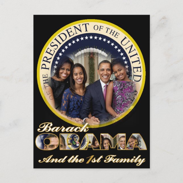 PRESIDENT OBAMA OCH FRIST FAMILY VYKORT (Framsida)