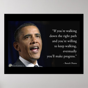 President Obama Och "Gör Framsteg" Citat  Poster