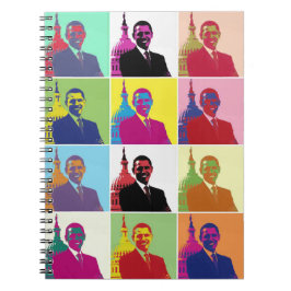 President Obama Pop Art Anteckningsbok