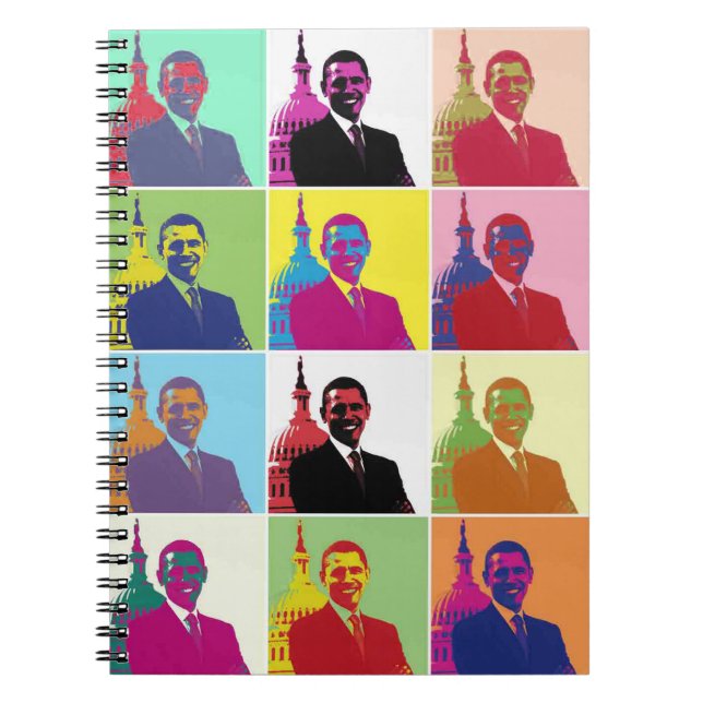 President Obama Pop Art Anteckningsbok (Framsidan)