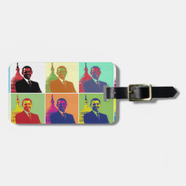 President Obama Pop Art Bagagebricka