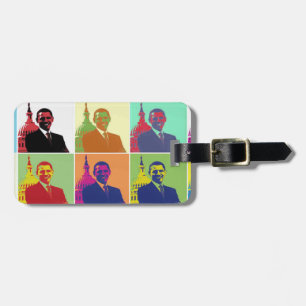 President Obama Pop Art Bagagebricka