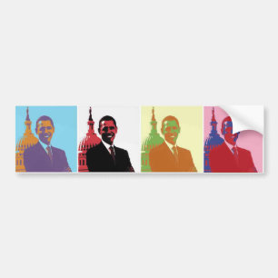 President Obama Pop Art Bildekal