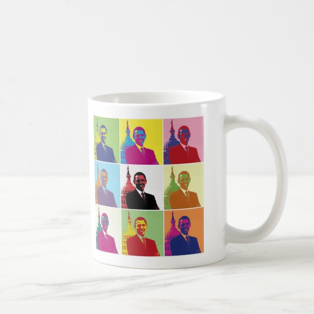 President Obama Pop Art Kaffemugg (Höger)