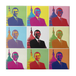 President Obama Pop Art Kakelplatta