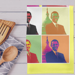 President Obama Pop Art Kökshandduk