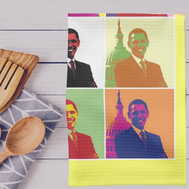 President Obama Pop Art Kökshandduk (President Obama Pop Art Kitchen Towel)