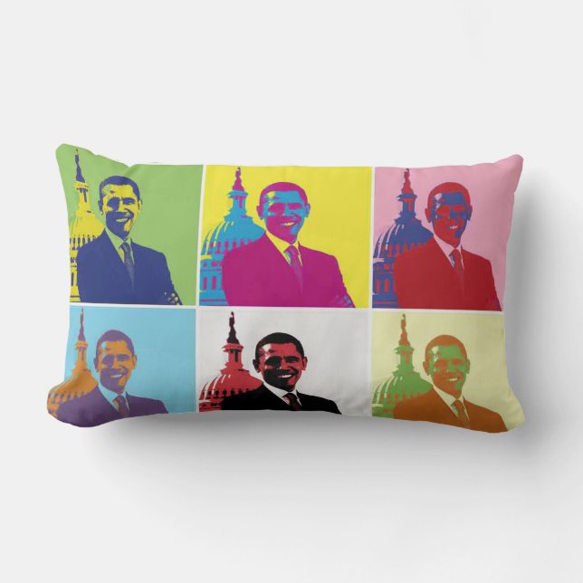 President Obama Pop Art Lumbarkudde (Framsida)