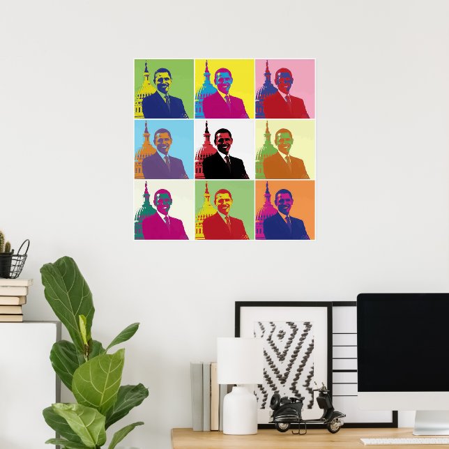President Obama Pop Art Poster (Hemmakontoret)