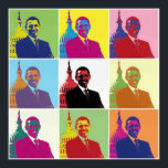 President Obama Pop Art Poster<br><div class="desc">Pop Art version av Obamas första mandatperiod som president porträtt (2009). I en opinionsundersökning i februari 2009 som genomfördes i Westerna Europa och Förenta staterna av Harris Interactive för Frankrike 24 och Internationell Herald Tribune,  bedömdes Obama som den mest respekterade världsledaren och den mäktigaste.</div>