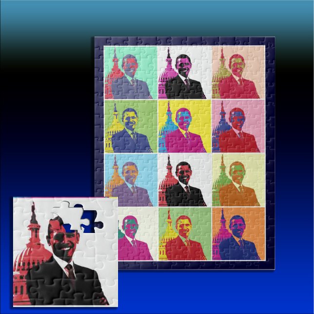 President Obama Pop Art Pussel (President Obama Pop Art Jigsaw Puzzle)
