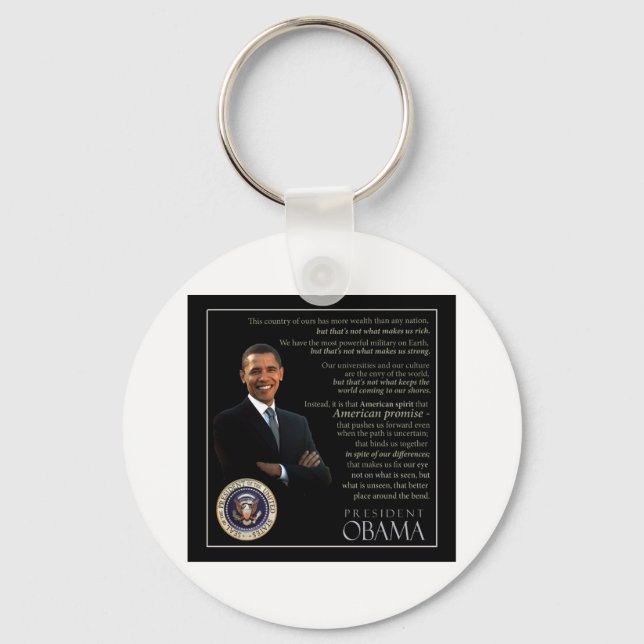 President Obama Quote Nyckelring (Framsida)