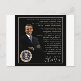 President Obama Quote Vykort