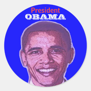 President OBAMA Sticker Runt Klistermärke
