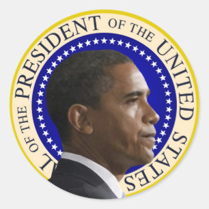 President Obama Stickers Runt Klistermärke