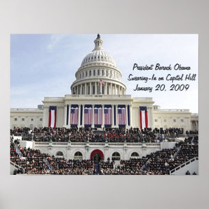 President Obama SWEARING-IN på Capitol Hill Poster