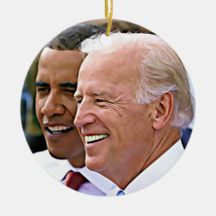 President Obama & Vice President Biden Julgransprydnad Keramik