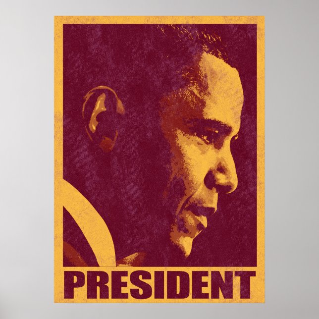 President Obama Vintage 3 Poster (Framsidan)