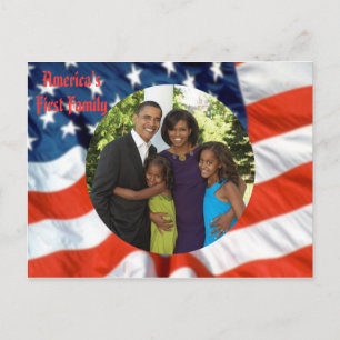 President Obamas första familjefoto Vykort