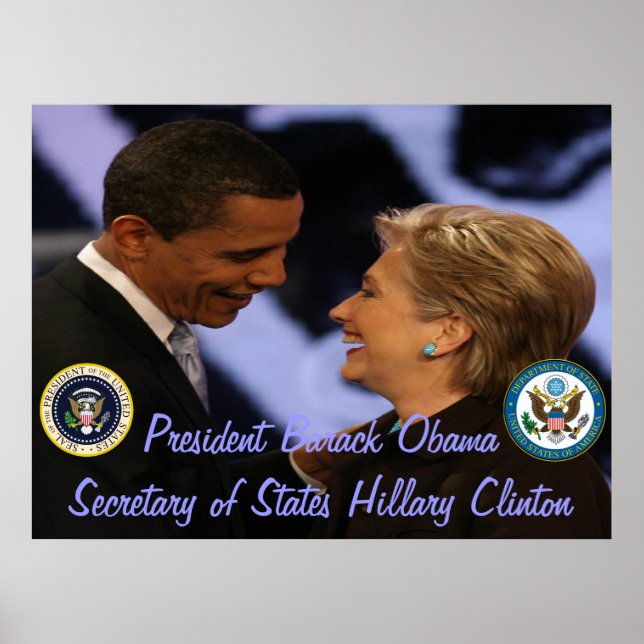 President Obamas sekreterare i Stater Clinton Gift Poster (Framsidan)