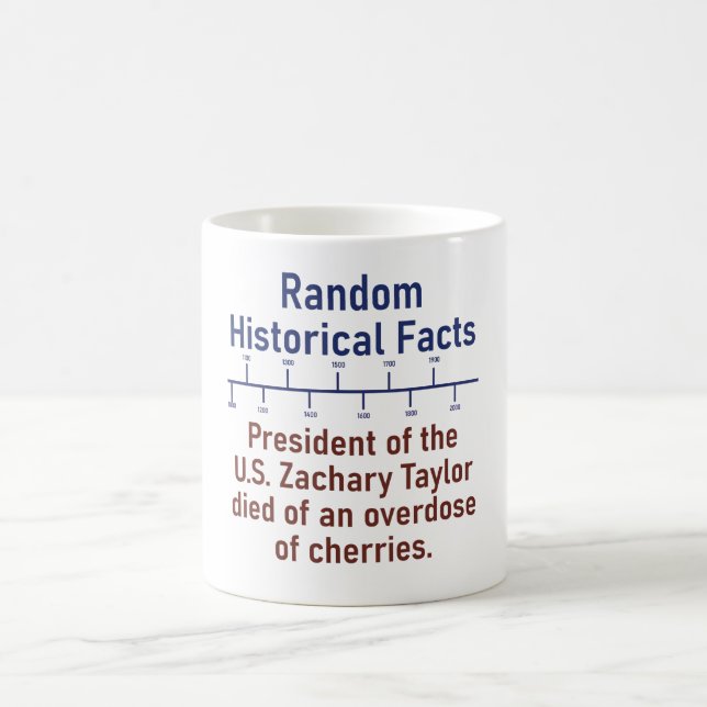 President of the US Zachary Taylor Died - History Kaffemugg (Center)