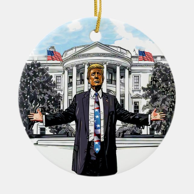 President Proud American Acrylic Ornament (Framsidan)
