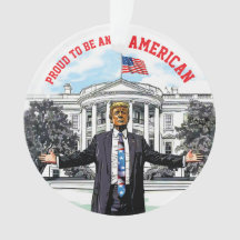 President Proud American Acrylic Ornament
