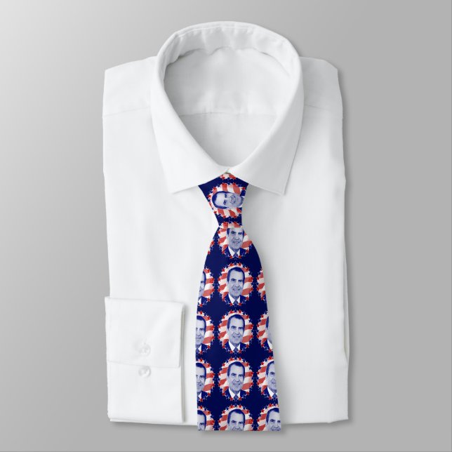 President Richard Nixon Stars och stripes Slips (Bunden)