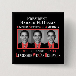 PRESIDENT RÖDA BARACK OBAMA - KNAPP