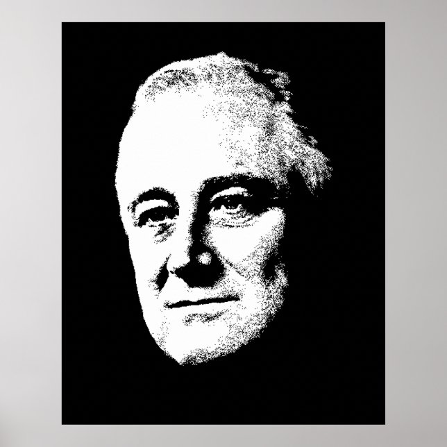 President Roosevelt - Black and White Poster (Framsidan)