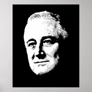 President Roosevelt -- Svartvitt Poster