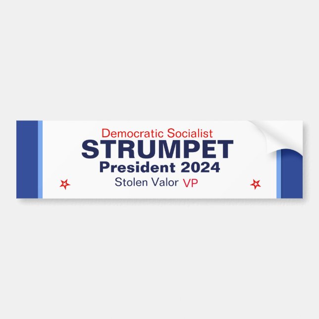 President STRUMPET Inauguration Bumper Sticke Bildekal (Framsidan)