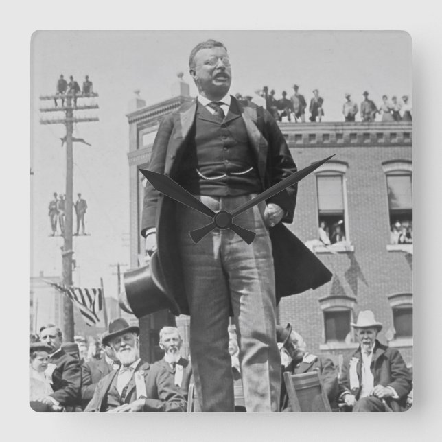 President Teddy Roosevelt ge Tal 1905 Fyrkantig Klocka (Framsida)