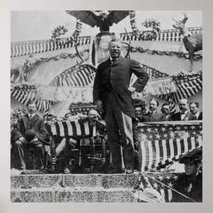 President Teddy Roosevelt i Wyoming 1903 Poster