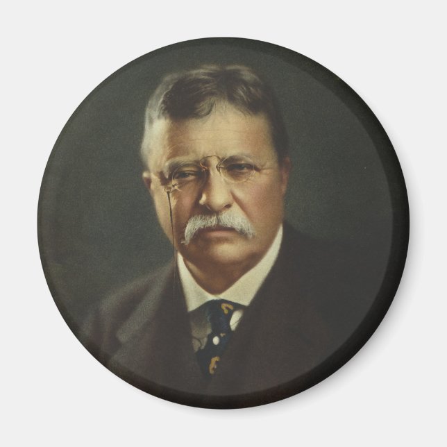 President Theodore Roosevelt av Forbes Lithografi Magnet (Framsidan)