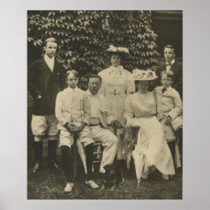 President Theodore Roosevelt och familj Poster