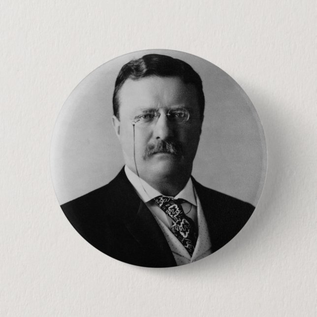 President Theodore Roosevelt Porträtt Knapp (Framsida)