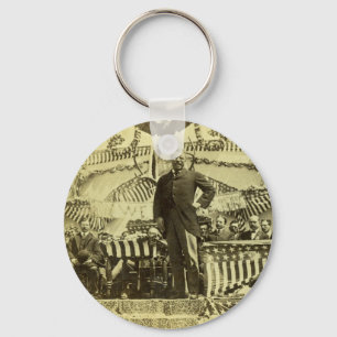 President Theodore Roosevelt som talar 1903 Nyckelring