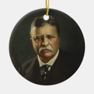 President Theodore Roosevelt vid Forbes Julgransprydnad Keramik