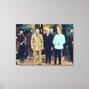 President Truman och Joseph Stalin Canvastryck