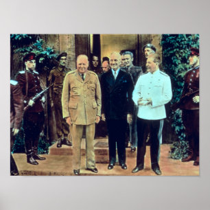 President Truman och Joseph Stalin Poster