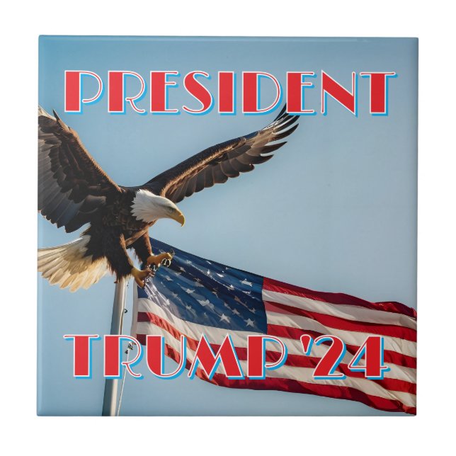 PRESIDENT TRUMP 2024 KAKELPLATTA (Framsidan)